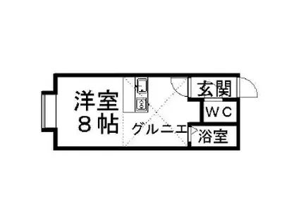 YTS41(1K/3階)の間取り写真