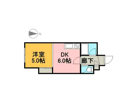 ノースタウン保(ワンルーム/3階)の間取り写真