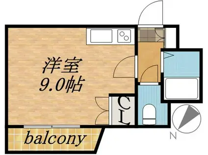 ヌーベルアーバンシティ(ワンルーム/7階)の間取り写真