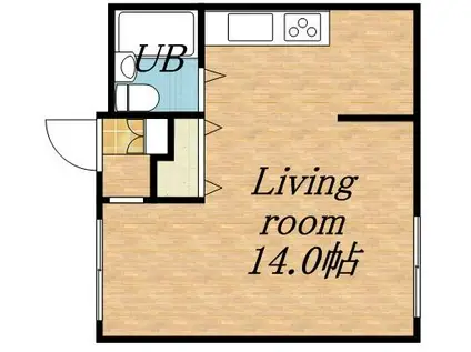 アサヒコートハウス(1K/4階)の間取り写真