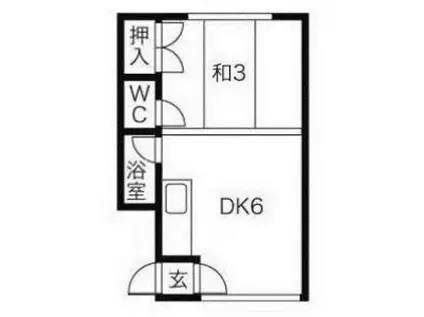 サンコーポ(1DK/2階)の間取り写真