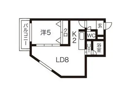 エルシティーパーク(1LDK/3階)の間取り写真