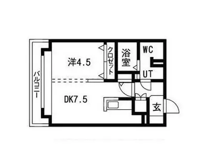 アルファコート平岸2条マンション(1LDK/3階)の間取り写真