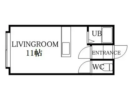 AMS栄通(1K/2階)の間取り写真