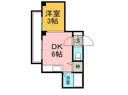 フジコーポ(1DK/5階)の間取り写真