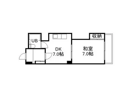 ビッグパレス白石(1DK/2階)の間取り写真