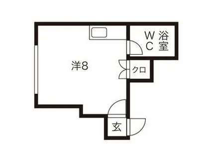 レジデンス美園(ワンルーム/2階)の間取り写真