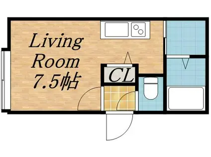 FLATHOME(ワンルーム/2階)の間取り写真