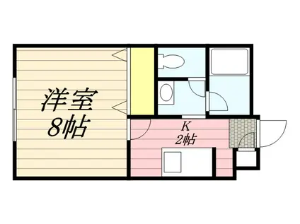 ラ・メゾン3-15(1K/2階)の間取り写真