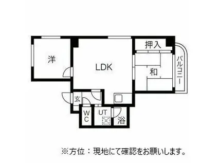 ブルームハイツ豊平(2LDK/2階)の間取り写真
