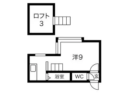 モアクレスト澄川(ワンルーム/1階)の間取り写真
