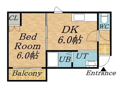 アローム南郷(1DK/3階)の間取り写真