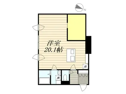 ピオネロ月寒(ワンルーム/2階)の間取り写真