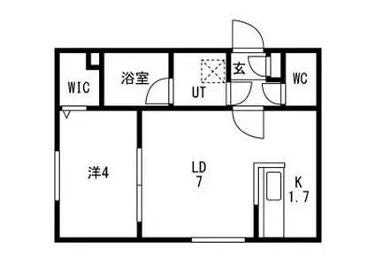 CAMPANELLA平岸 平岸4-9MS(1LDK/2階)の間取り写真