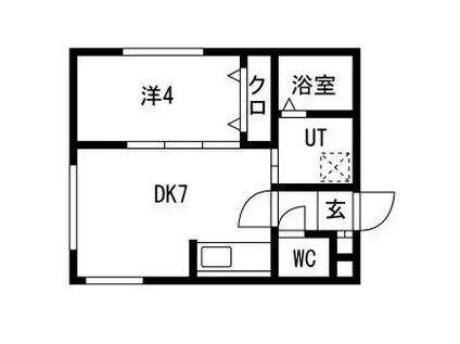ラグナベルデ美園(1LDK/2階)の間取り写真