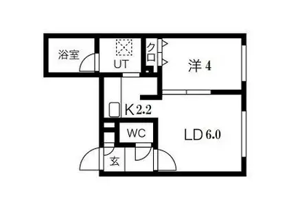 PRECIOUS MISONO(1LDK/2階)の間取り写真