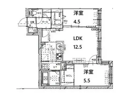 FORESTA NOTTE(2LDK/4階)の間取り写真
