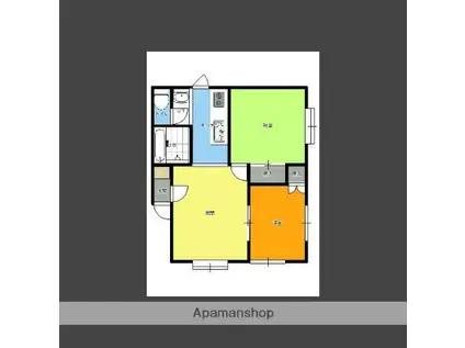 ドリームリメインFJ(2LDK/2階)の間取り写真