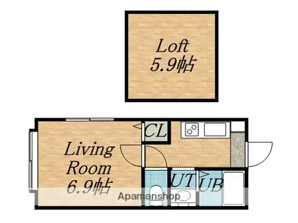 ASTRALⅠ(1K/2階)の間取り写真