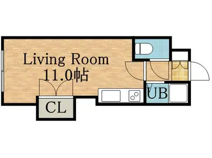 SAY45(ワンルーム/3階)の間取り写真