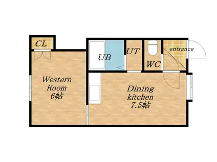 グレースハイム新川(1LDK/2階)の間取り写真