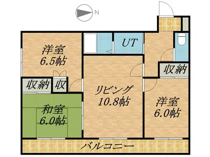 ウエストビレッジ118(3LDK/1階)の間取り写真