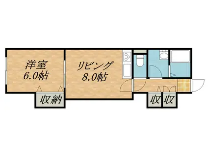 グランメゾン22(1LDK/1階)の間取り写真