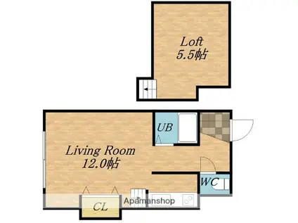 フラッグシティ(1K/3階)の間取り写真