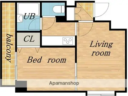 メープル北27条(1DK/3階)の間取り写真