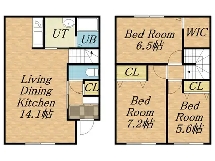 シャーメゾングランディー(3LDK/1階)の間取り写真