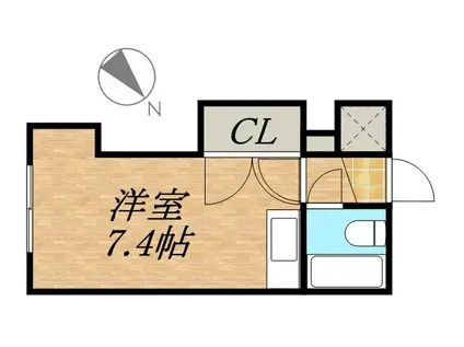 ハイツプレジデント(ワンルーム/4階)の間取り写真