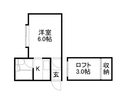 ソシアルエイト(1K/1階)の間取り写真