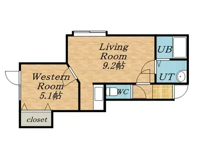 エントシュパンネンⅢ(1LDK/2階)の間取り写真