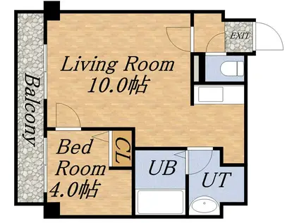 イリオスエフタ(1LDK/3階)の間取り写真