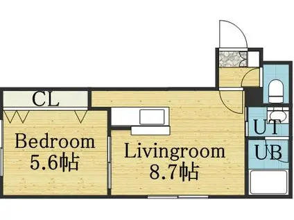 コアパレット(1LDK/3階)の間取り写真