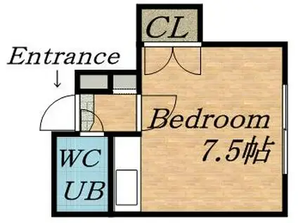 シャトレ麻生(ワンルーム/3階)の間取り写真