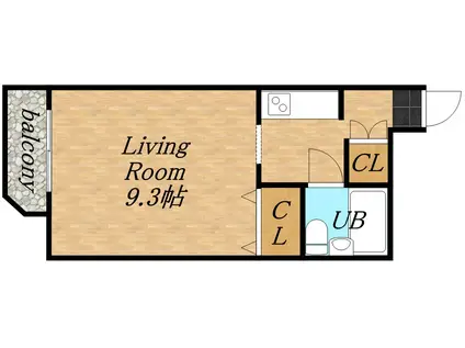 札幌グランドハイツ(1K/5階)の間取り写真