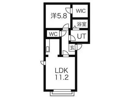 シャーメゾンMIII(1LDK/1階)の間取り写真