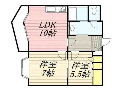 メゾンサッポロ(2LDK/1階)の間取り写真