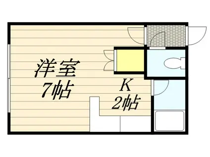 クルーズハウス栄町中央(1K/3階)の間取り写真