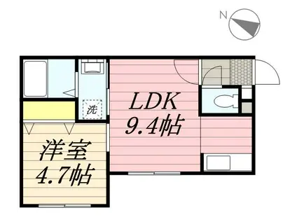 MONTEVERDI L・A(1LDK/3階)の間取り写真