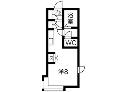 ラミアール札幌(ワンルーム/1階)の間取り写真