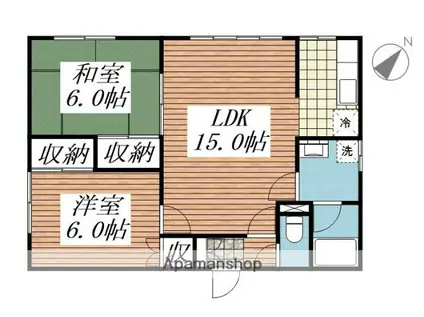 レジデンス94(2LDK/1階)の間取り写真