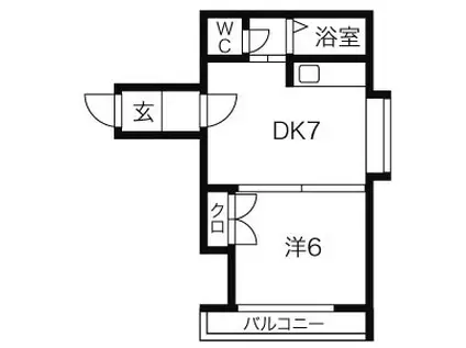 ピオネーロN16(1DK/3階)の間取り写真