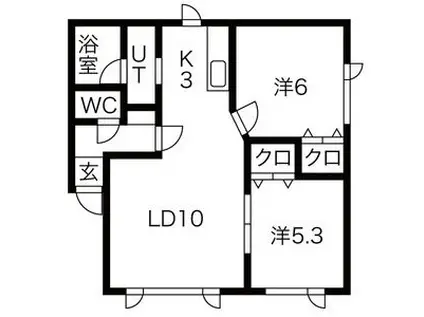 フォレスト31(2LDK/3階)の間取り写真