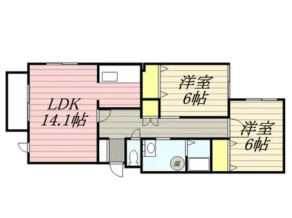 フォレストヒル35 (2LDK/3階)の間取り写真