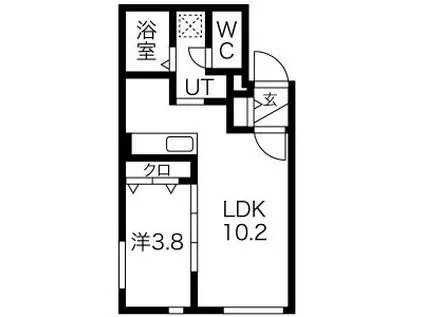 ASTAGE北9条(1LDK/5階)の間取り写真