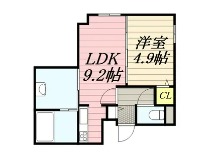 グレイス スクエア(1LDK/2階)の間取り写真