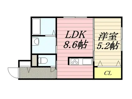 グレイス スクエア(1LDK/3階)の間取り写真