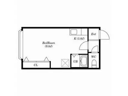 ヴェルテ南麻生(1LDK/4階)の間取り写真